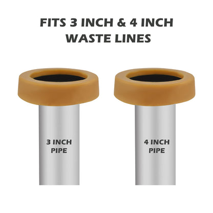 HYDRO MASTER Extra Thick Toilet Wax Ring Kit with Flange and Bolts, Fits 3-inch or 4-inch Waste Lines