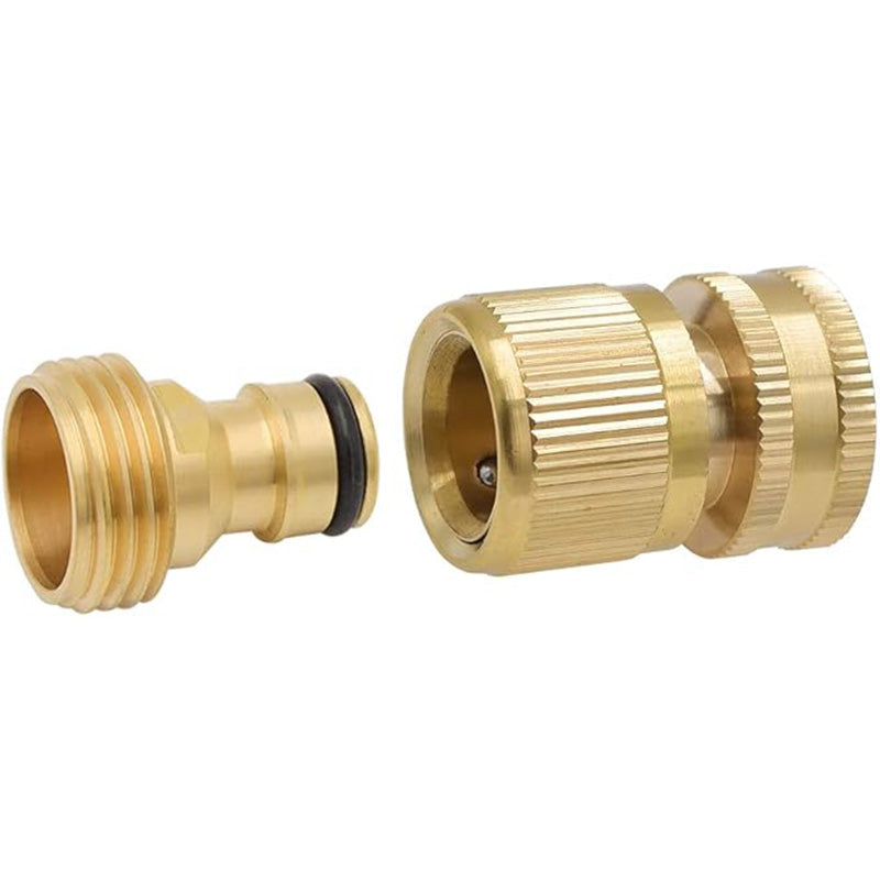 HYDRO MASTER Brass Garden Hose Quick Connector, Solid Brass,3/4 Inch Garden Hose Thread. (Female Thread)