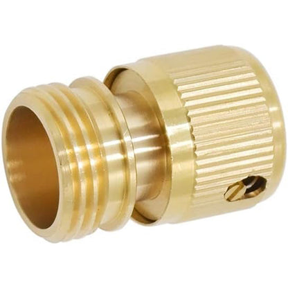 HYDRO MASTER Brass Garden Hose Quick Connector, Solid Brass,3/4 Inch Garden Hose Thread. (Male Thread)