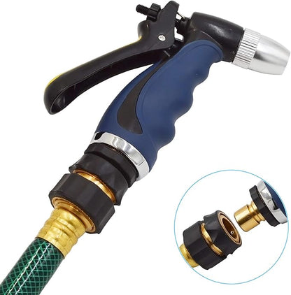 HYDRO MASTER 3/4" Garden Hose Quick Connector with Auto Shut-Off,Fits All Garden Hose. (Aluminum)