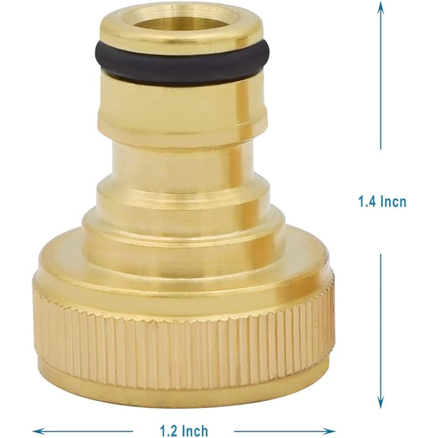 HYDRO MASTER Brass Garden Hose Quick Connector, Solid Brass,3/4 Inch Garden Hose Thread. (FxM Thread)
