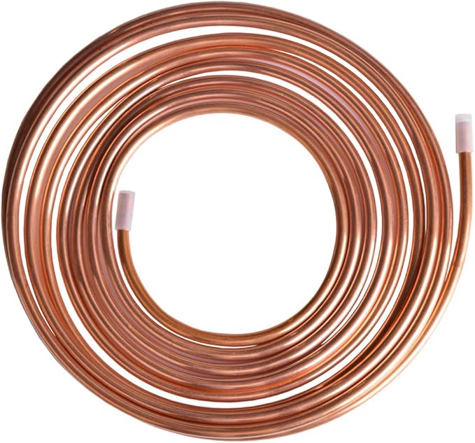 Hydro Master 1/4 Inch x 15 ft Copper Tubing Ice Maker and Humidifier Installation Kit, Lead Free