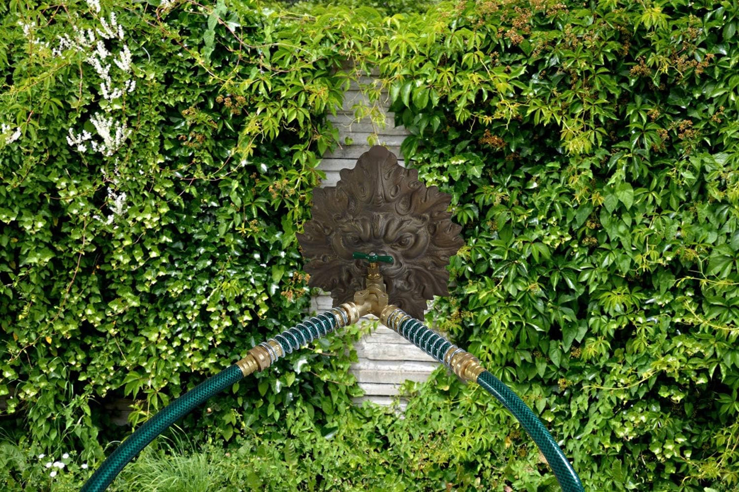 HYDRO MASTER Garden Hose Coiled Spring Protector, Solid Brass Connector, Garden Faucet Extension