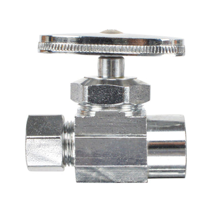HYDRO MASTER Lead Free Brass Chrome Plated Sweat Multi Turn Zinc Handle Stop Angle Valve