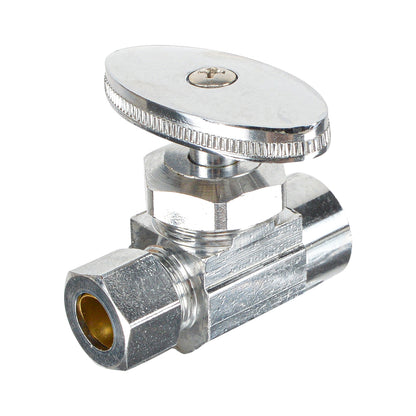 HYDRO MASTER Lead Free Brass Chrome Plated Sweat Multi Turn Zinc Handle Stop Angle Valve