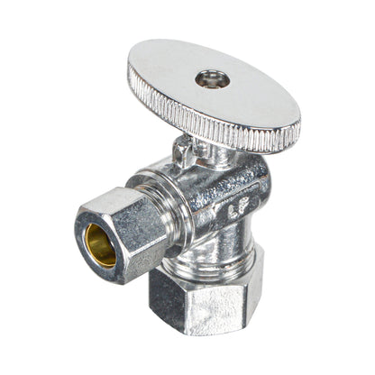 HYDRO MASTER LF brass angle stop valve,1/4 turn，5/8" OD X 3/8" OD，,brass body and zinc handle