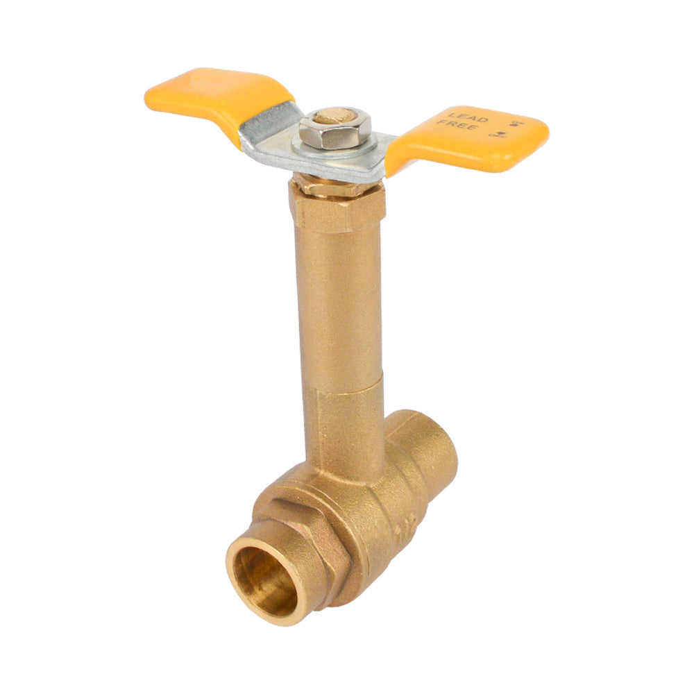 HYDRO MASTER Long Stem Ball Valve, Lead Free Brass