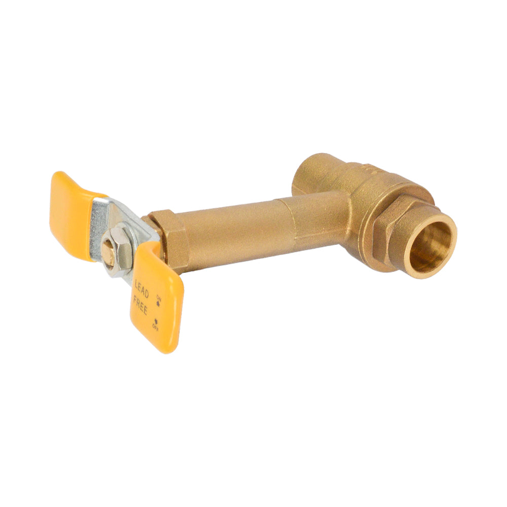 HYDRO MASTER Long Stem Ball Valve, Lead Free Brass