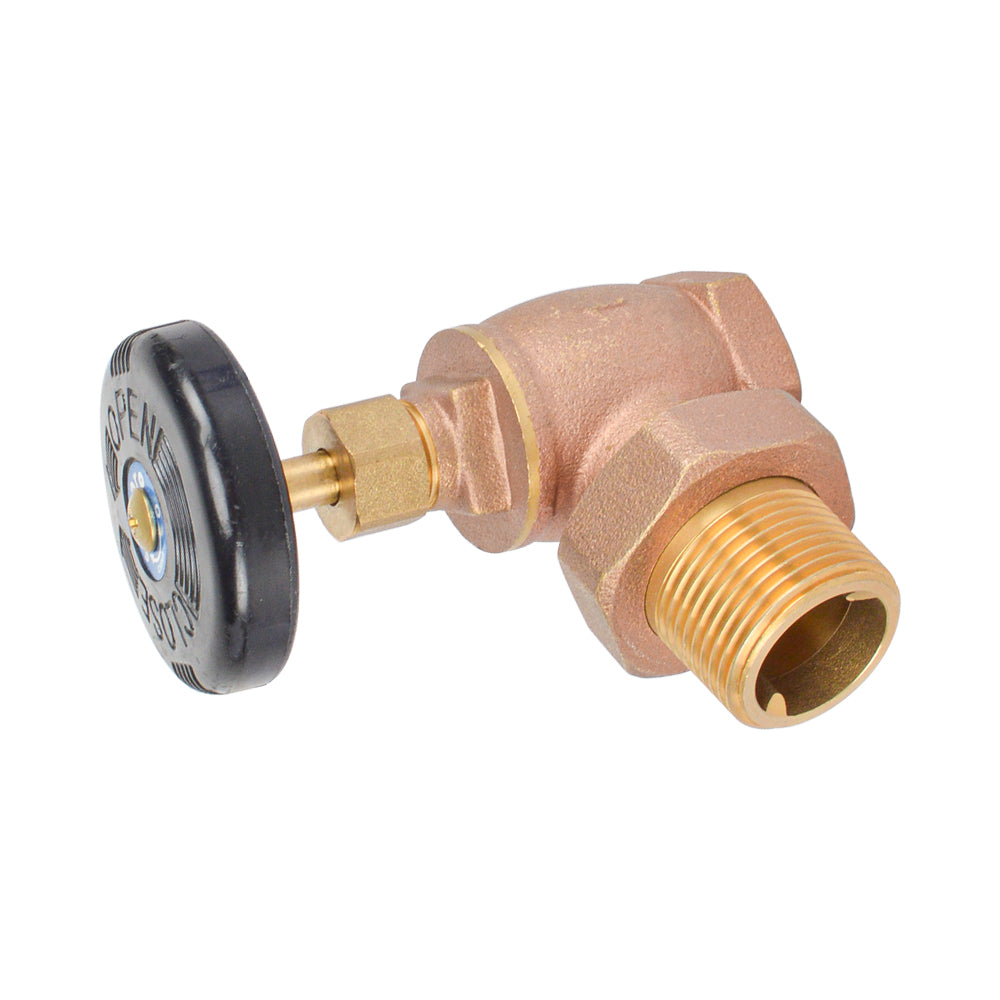 HYDRO MASTER Lead Free Brass Steam Radiator Angle Valves