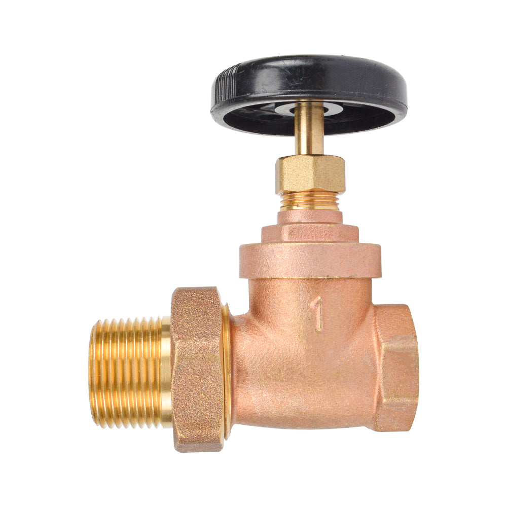 HYDRO MASTER FIP X Male Union Straight Radiator Gate Valve