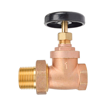 HYDRO MASTER FIP X Male Union Straight Radiator Gate Valve