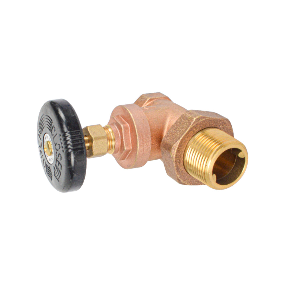 HYDRO MASTER FIP X Male Union Straight Radiator Gate Valve