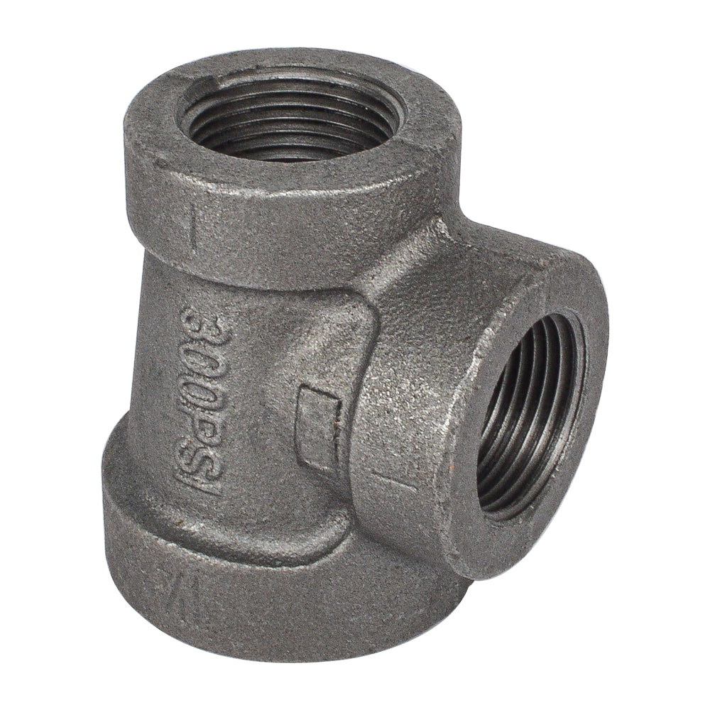 HYDRO MSATER NPT Thread Cast Iron Black Fittings Reducing Tee Iron Pipe Fittings