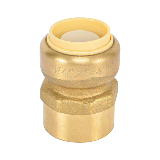 Push-Fit Adapter Brass Fitting (Push Fit x FPT)
