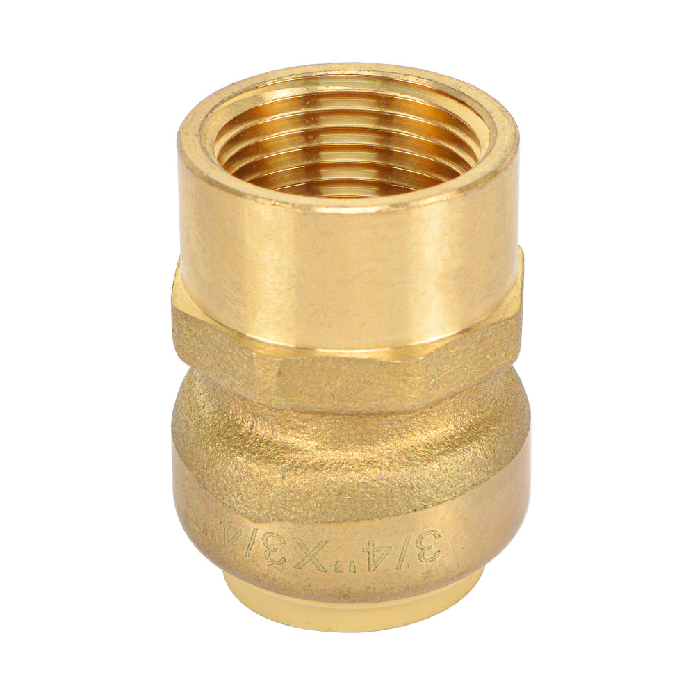 Push-Fit Adapter Brass Fitting (Push Fit x FPT)