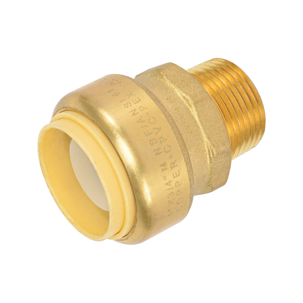 Push-Fit Adapter Brass Fitting (Push Fit x MPT)