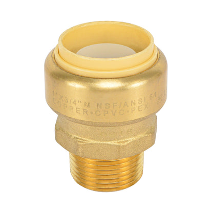 Push-Fit Adapter Brass Fitting (Push Fit x MPT)