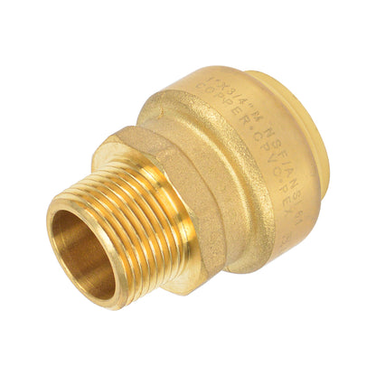 Push-Fit Adapter Brass Fitting (Push Fit x MPT)