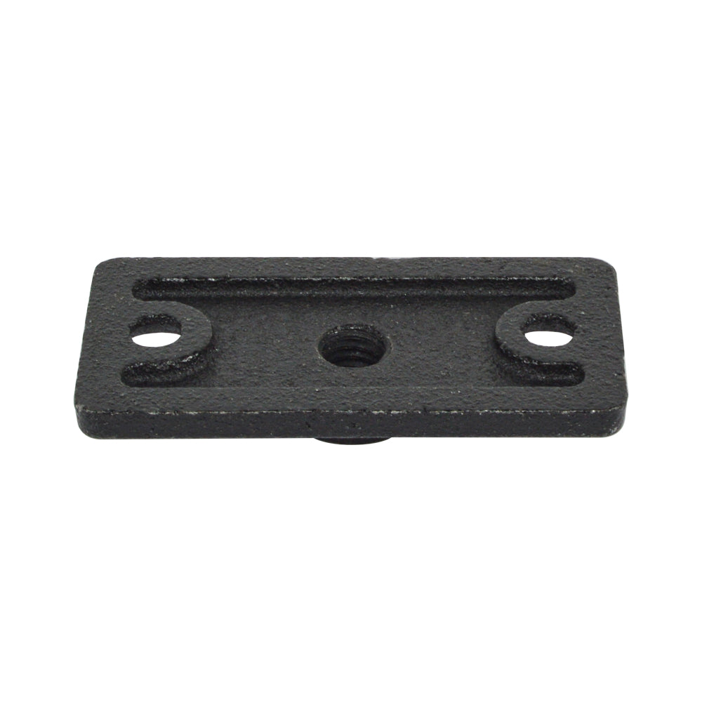 Cast Iron Three Hole Ceiling Flange Plate Malleable Beam Clamp Threaded Rod Connector
