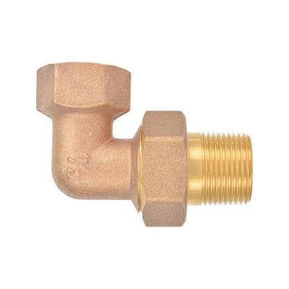 HYDRO MSATER Brass Union Elbow, 1/2"IPS, Leaded Brass - watertech plumbing supply