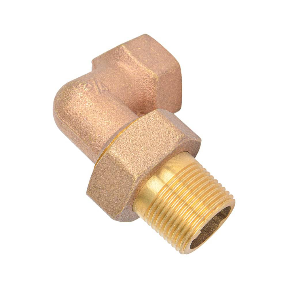 HYDRO MSATER Brass Union Elbow, 1/2"IPS, Leaded Brass - watertech plumbing supply