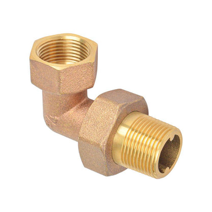 HYDRO MSATER Brass Union Elbow, 1/2"IPS, Leaded Brass - watertech plumbing supply