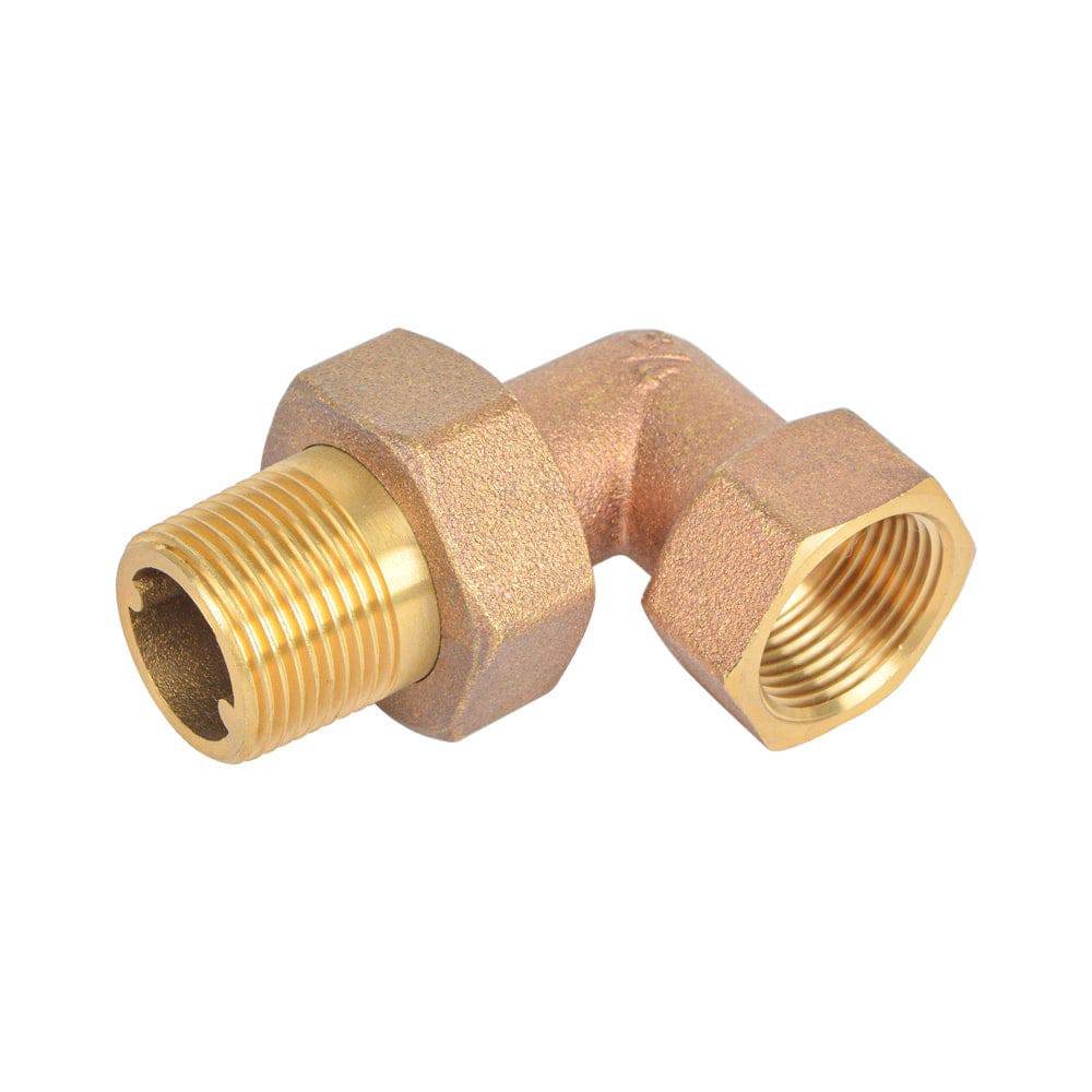 HYDRO MSATER Brass Union Elbow, 1/2"IPS, Leaded Brass - watertech plumbing supply