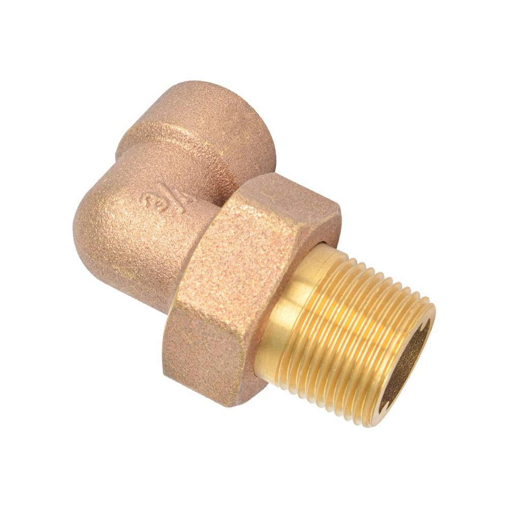HYDRO MSATER Brass Union Elbow, 1/2" CC, Leaded Brass - watertech plumbing supply