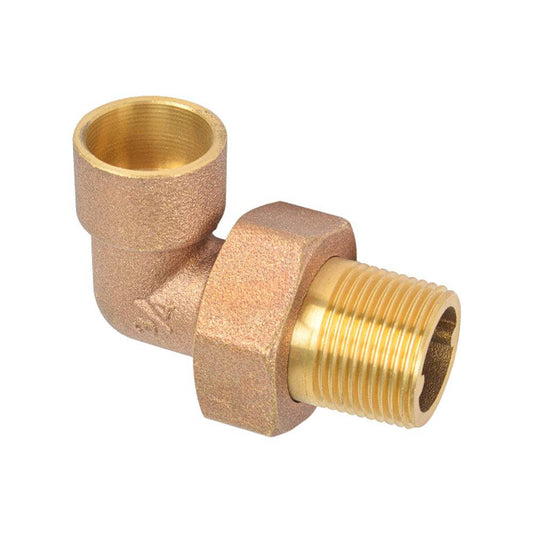 HYDRO MSATER Brass Union Elbow, 1/2" CC, Leaded Brass - watertech plumbing supply