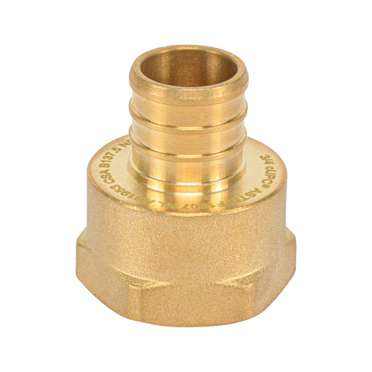 HYDRO MSATER NSF Brass Female Adapter PEX Fitting, PEX x FNPT Connection