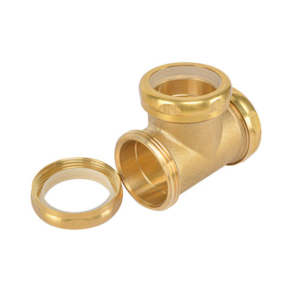 1-1/2" Brass Nut Washer Brass Nut Slip Tee