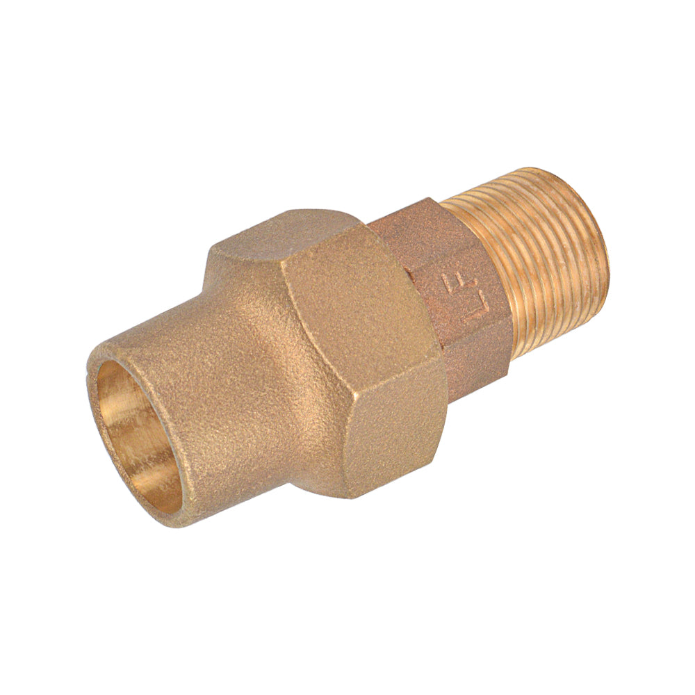 Lead Free Bronze 1" - 2" M.I.P. Coupling Flare Fittings