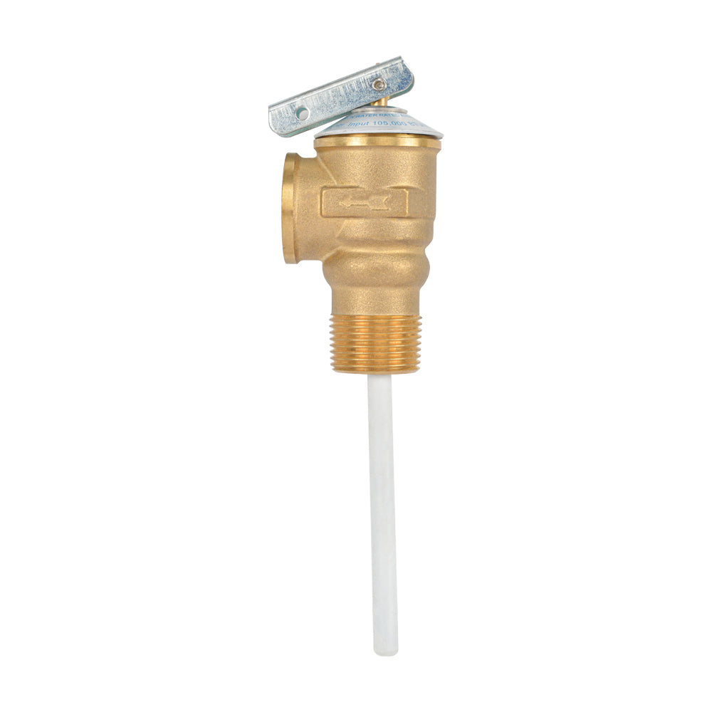 HYDRO MASTER Automatic Temperature and Pressure Relief Valve with Extension Probe and Lever (Standard Shank)