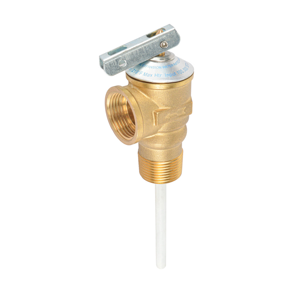 HYDRO MASTER Automatic Temperature and Pressure Relief Valve with Extension Probe and Lever (Standard Shank)