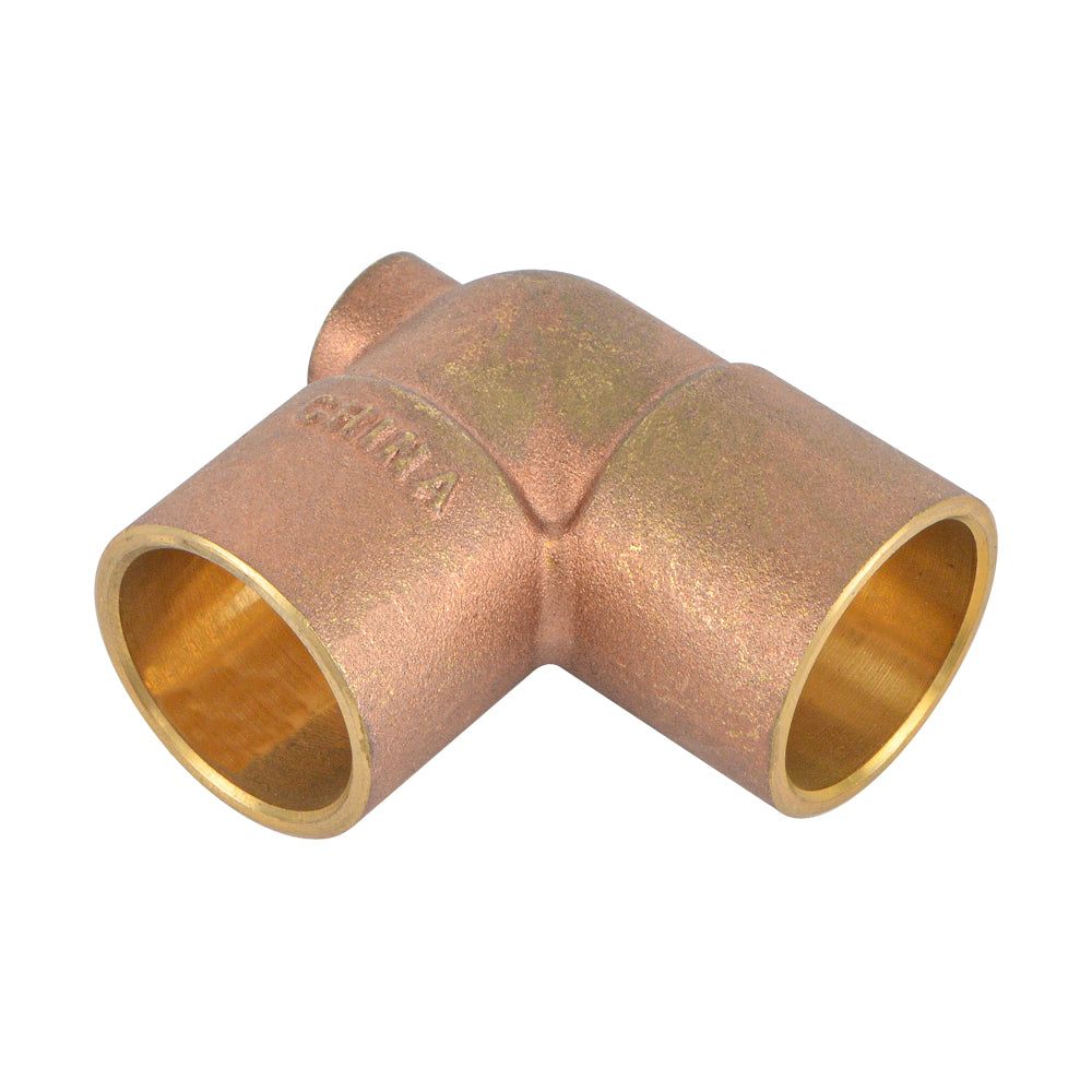 90 Degree Brass Baseboard Tee
