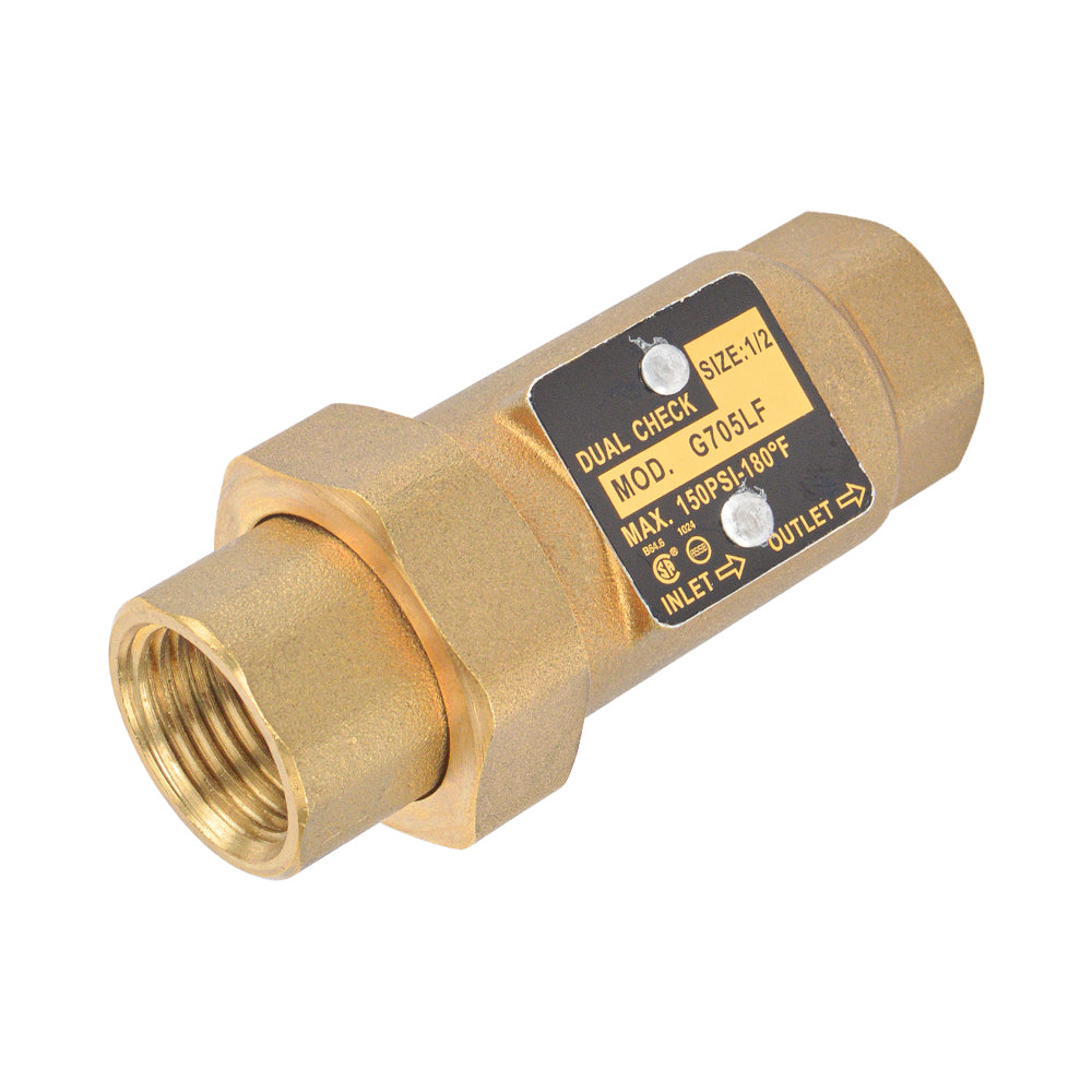 HYDRO MASTER Brass Dual Check Valve