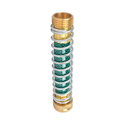 HYDRO MASTER Garden Hose Coiled Spring Protector, Solid Brass Connector, Garden Faucet Extension
