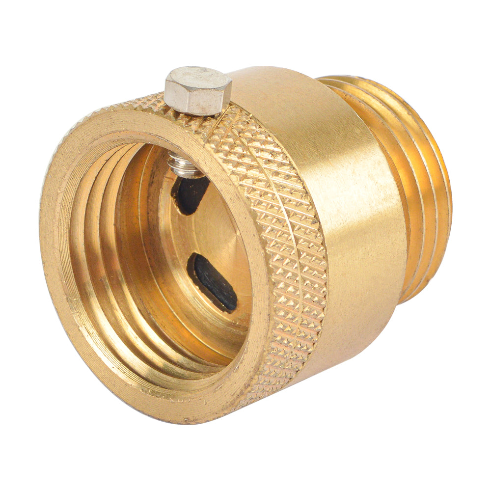HYDRO MASTER Vacuum Breaker Valve,Hose Bib Backflow Preventer, 3/4 Inch, Brass Finish
