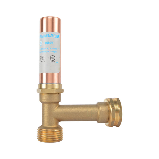 HYDRO MASTER 0611001 Tee Water Hammer Arrestors, 3/4 in. FHT x 3/4" in. MHT