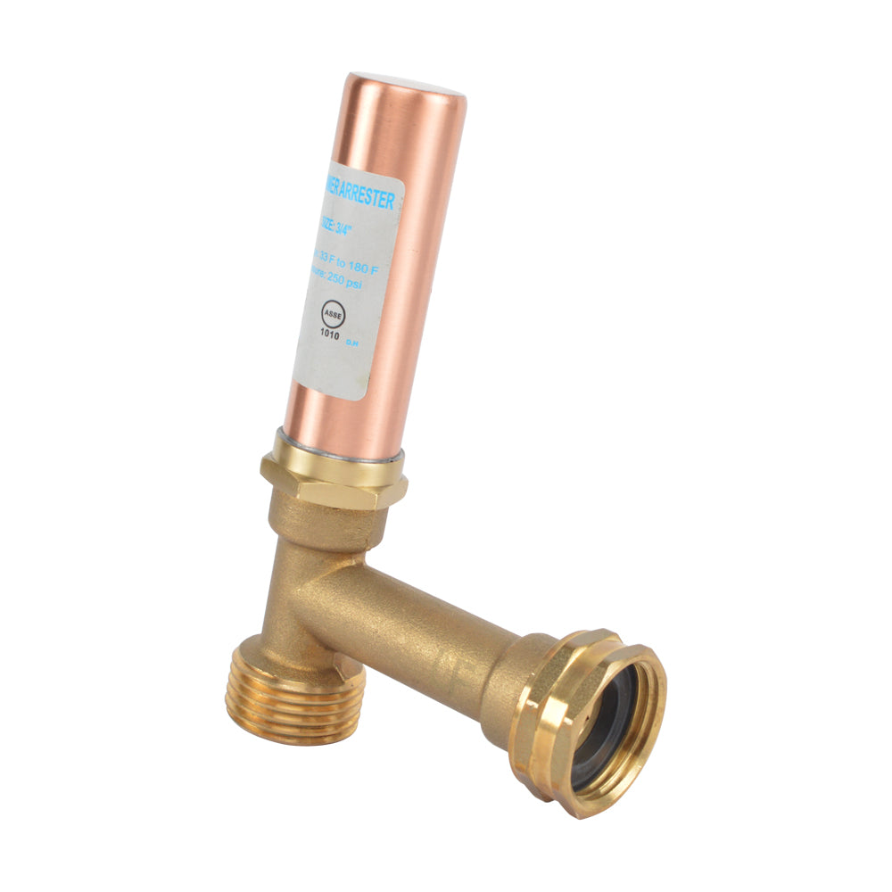 HYDRO MASTER 0611001 Tee Water Hammer Arrestors, 3/4 in. FHT x 3/4" in. MHT