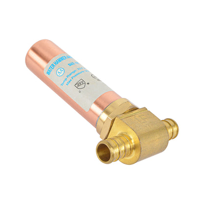HYDRO MASTER Lead Free Brass Tee Water Hammer Arrestors with Stainless Steel Tube