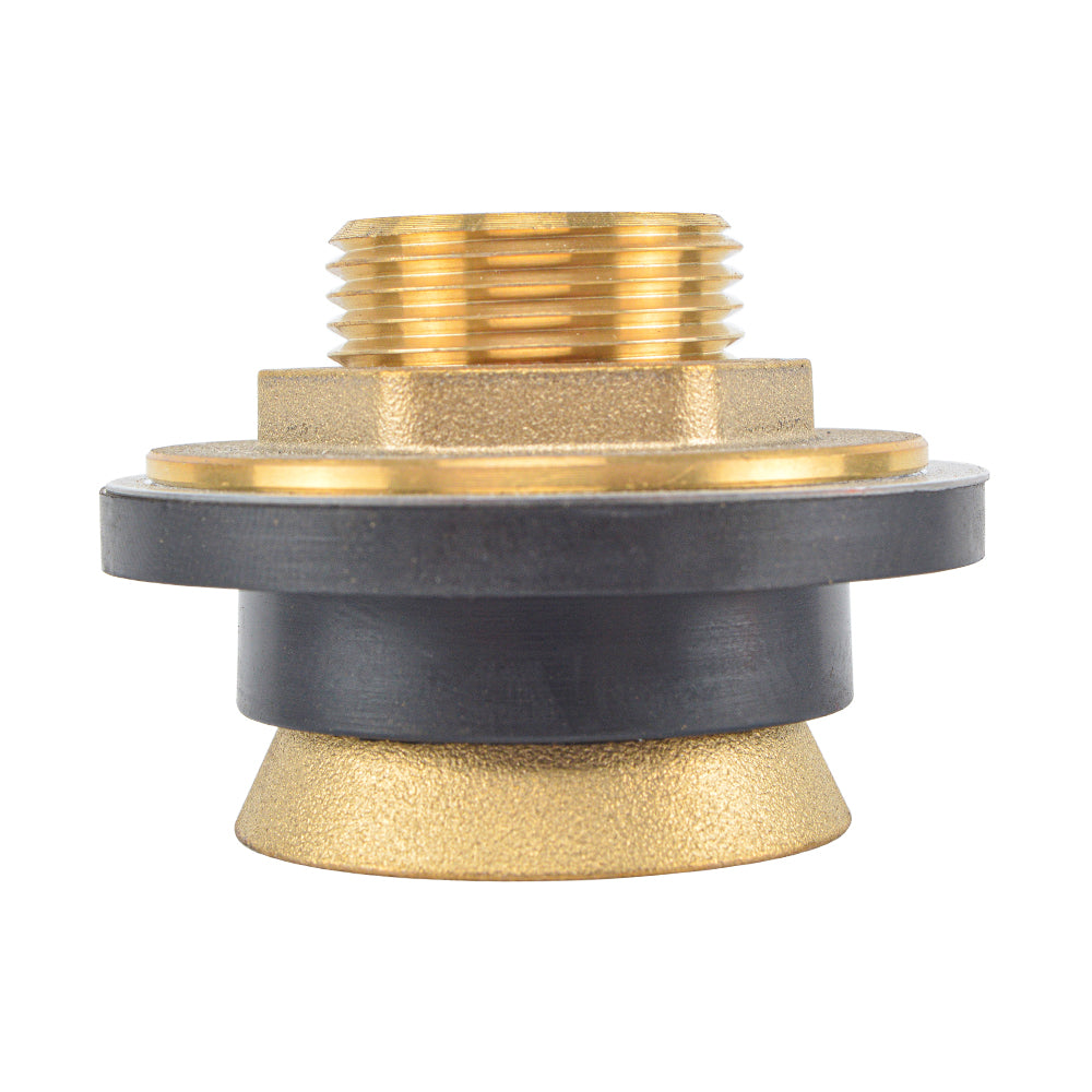 HYDRO MASTER Brass Closet Spud, Brass Urinal Spud, 1-1/2 Inch x 1-1/2 Inch