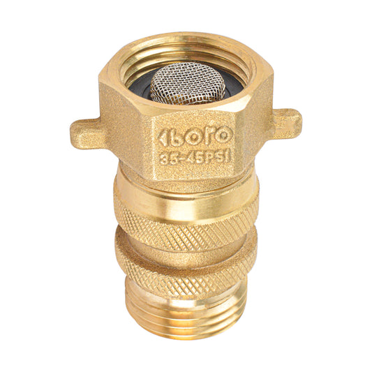 RV Water Pressure Regulation,3/4" Garden Hose Thread, for RV Camper, Hose, Trailer, Setting 35-45 Psi (Without Gauge)
