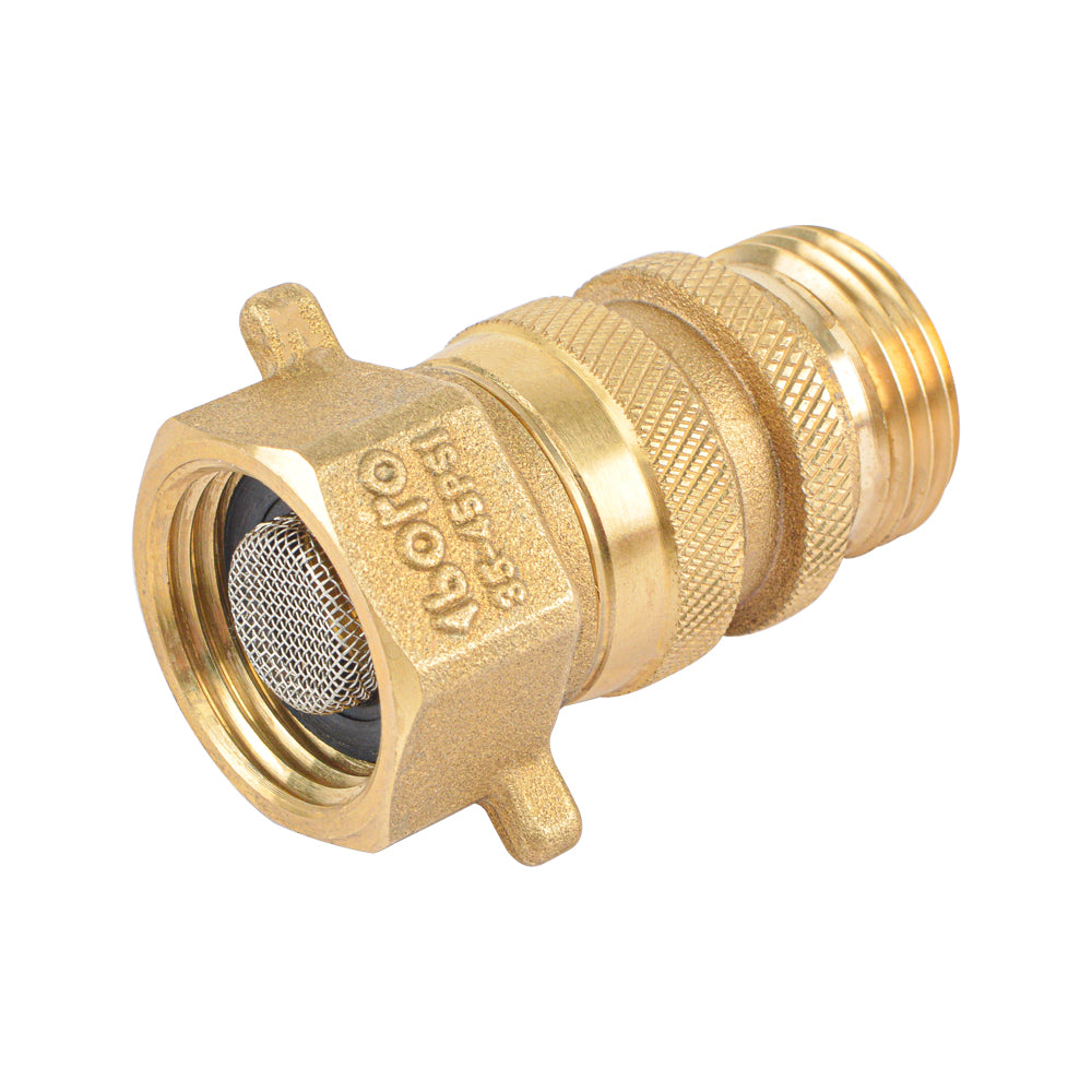 RV Water Pressure Regulation,3/4" Garden Hose Thread, for RV Camper, Hose, Trailer, Setting 35-45 Psi (Without Gauge)