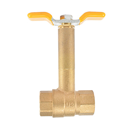 HYDRO MASTER Brass Long Bonnet Ball Valve, Lead Free Brass, T-Handle With IPS Connection