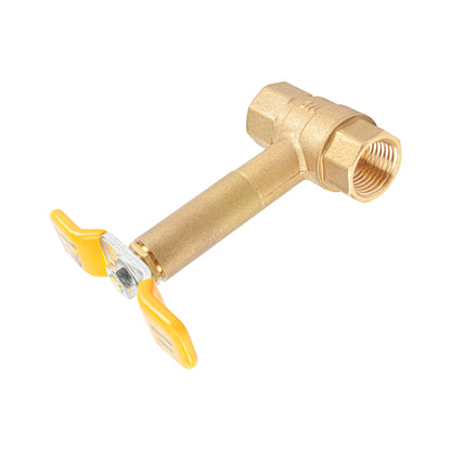 HYDRO MASTER Brass Long Bonnet Ball Valve, Lead Free Brass, T-Handle With IPS Connection