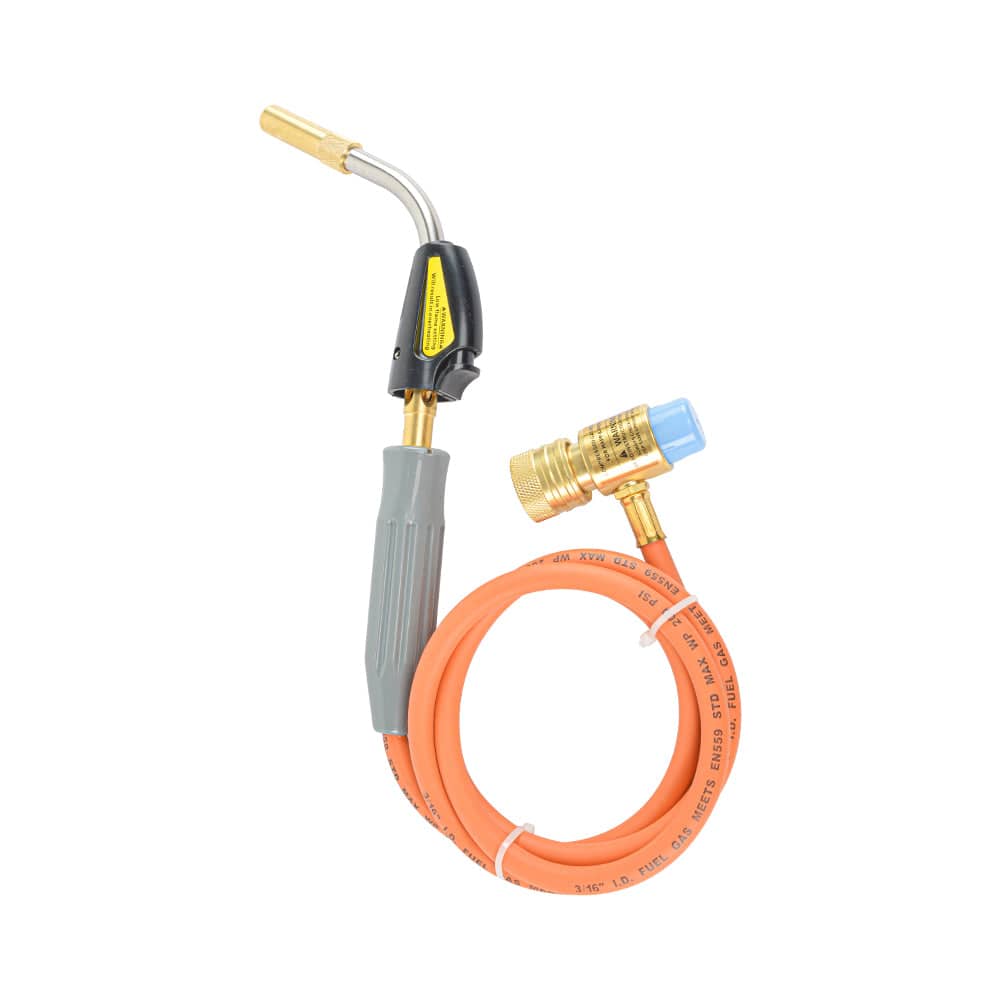HYDRO MASTER 0280101 Self-Lighting Hand Welding Torch with 60 Inch Hose, connection suitable for Propane MAPP Propane and LPG Gas - watertech plumbing supply