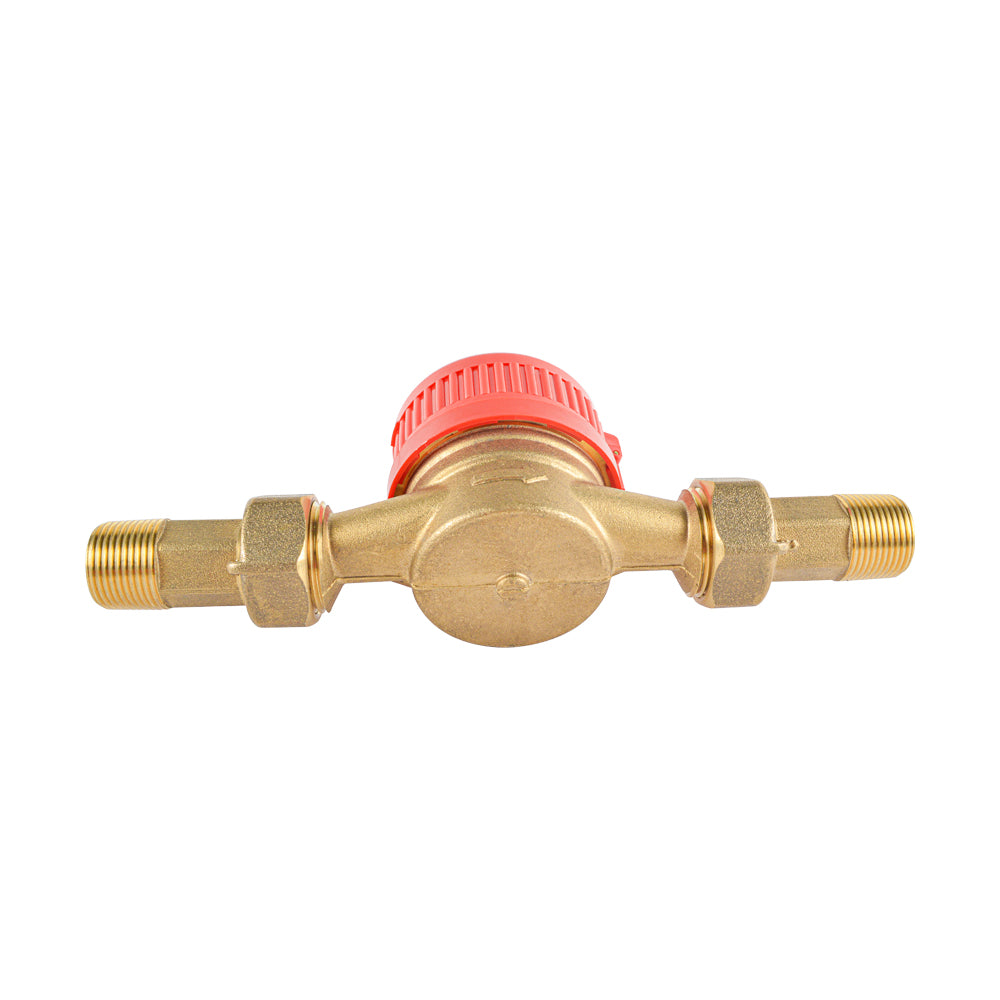 3/4" Red Brass Single Jet Dry Type Vane Wheel Water Meter