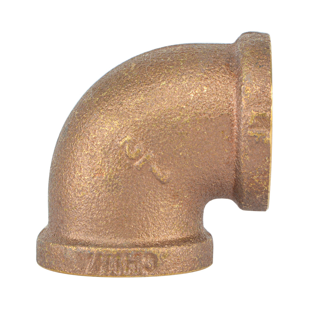 Brass 90-Degree Elbow Fitting,  Lead Free Brass