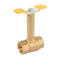 HYDRO MASTER Brass Long Bonnet Ball Valve, Lead Free Brass, T-Handle With IPS Connection